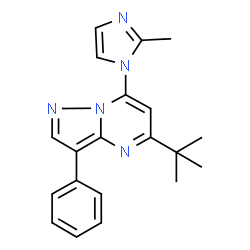 ChemSpider 2D Image | 5-tert-Butyl-7-(2-methyl-imidazol-1-yl)-3-phenyl-pyrazolo[1,5-a]pyrimidine | C20H21N5