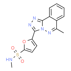 ChemSpider 2D Image | N-Methyl-5-(6-methyl[1,2,4]triazolo[3,4-a]phthalazin-3-yl)-2-furansulfonamide | C15H13N5O3S