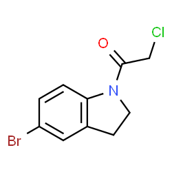 ChemSpider 2D Image | 1-(5-Bromo-2,3-dihydro-1H-indol-1-yl)-2-chloroethanone | C10H9BrClNO