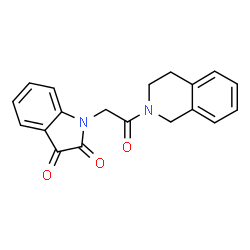 ChemSpider 2D Image | 1-(2-(3,4-Dihydroisoquinolin-2(1H)-yl)-2-oxoethyl)indoline-2,3-dione | C19H16N2O3