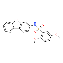 ChemSpider 2D Image | N-(Dibenzo[b,d]furan-3-yl)-2,5-dimethoxybenzenesulfonamide | C20H17NO5S