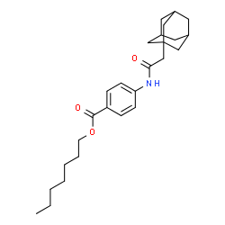 ChemSpider 2D Image | Heptyl 4-[(adamantan-1-ylacetyl)amino]benzoate | C26H37NO3