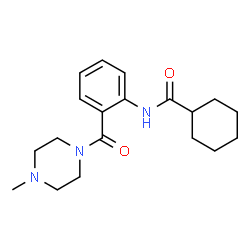 ChemSpider 2D Image | N-{2-[(4-Methyl-1-piperazinyl)carbonyl]phenyl}cyclohexanecarboxamide | C19H27N3O2