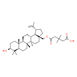 ChemSpider 2D Image | 5-{[(3beta)-3-Hydroxylup-20(29)-en-28-yl]oxy}-3,3-dimethyl-5-oxopentanoic acid | C37H60O5
