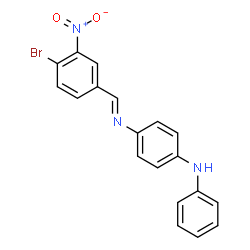ChemSpider 2D Image | 4-[(E)-(4-Bromo-3-nitrobenzylidene)amino]-N-phenylaniline | C19H14BrN3O2