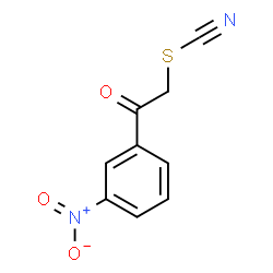 ChemSpider 2D Image | 2-(3-Nitrophenyl)-2-oxoethyl thiocyanate | C9H6N2O3S