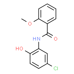 ChemSpider 2D Image | N-(5-Chloro-2-hydroxyphenyl)-2-methoxybenzamide | C14H12ClNO3