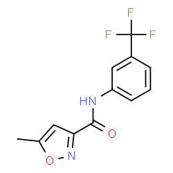 ChemSpider 2D Image | 5-methyl-N-[3-(trifluoromethyl)phenyl]-3-isoxazolecarboxamide | C12H9F3N2O2
