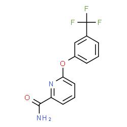 ChemSpider 2D Image | 6-[3-(Trifluoromethyl)phenoxy]-2-pyridinecarboxamide | C13H9F3N2O2
