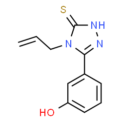 ChemSpider 2D Image | 3-(4-allyl-5-mercapto-4H-1,2,4-triazol-3-yl)phenol | C11H11N3OS