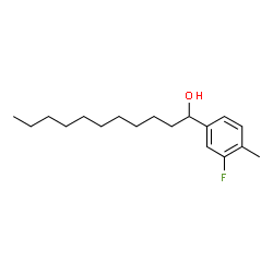 ChemSpider 2D Image | 1-(3-Fluoro-4-methylphenyl)-1-undecanol | C18H29FO