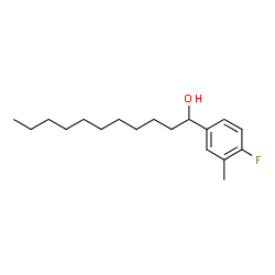 ChemSpider 2D Image | 1-(4-Fluoro-3-methylphenyl)-1-undecanol | C18H29FO
