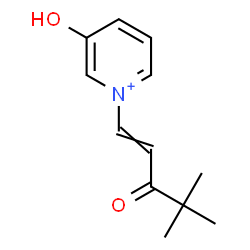 ChemSpider 2D Image | 1-(4,4-Dimethyl-3-oxo-1-penten-1-yl)-3-hydroxypyridinium | C12H16NO2