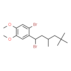 ChemSpider 2D Image | 1-Bromo-2-(1-bromo-3,5,5-trimethylhexyl)-4,5-dimethoxybenzene | C17H26Br2O2