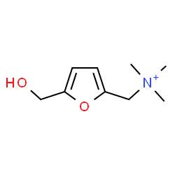ChemSpider 2D Image | [5-(Hydroxymethyl)-2-furyl]-N,N,N-trimethylmethanaminium | C9H16NO2