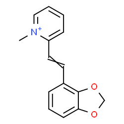 ChemSpider 2D Image | 2-[2-(1,3-Benzodioxol-4-yl)vinyl]-1-methylpyridinium | C15H14NO2