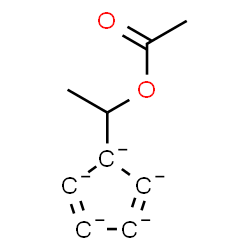 ChemSpider 2D Image | 5-(1-Acetoxyethyl)-1,3-cyclopentadiene-1,2,3,4,5-pentaide | C9H7O2