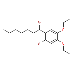 ChemSpider 2D Image | 1-Bromo-2-(1-bromoheptyl)-4,5-diethoxybenzene | C17H26Br2O2