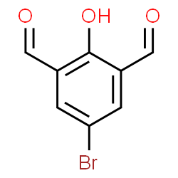 ChemSpider 2D Image | 5-Bromo-2-hydroxyisophthalaldehyde | C8H5BrO3