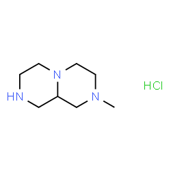 ChemSpider 2D Image | 2-Methyloctahydro-2H-pyrazino[1,2-a]pyrazine hydrochloride (1:1) | C8H18ClN3