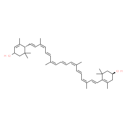 ChemSpider 2D Image | (3'S,6R,9cis,9'cis,13cis,13'cis)-4,5-Didehydro-5,6-dihydro-beta,beta-carotene-3,3'-diol | C40H56O2