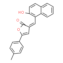 ChemSpider 2D Image | (3Z)-3-[(2-Hydroxy-1-naphthyl)methylene]-5-(4-methylphenyl)-2(3H)-furanone | C22H16O3