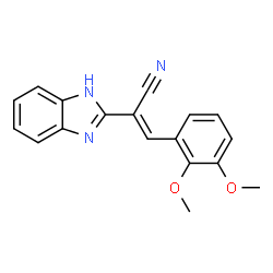 ChemSpider 2D Image | (2E)-2-(1H-Benzimidazol-2-yl)-3-(2,3-dimethoxyphenyl)acrylonitrile | C18H15N3O2