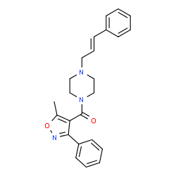 ChemSpider 2D Image | (5-Methyl-3-phenylisoxazol-4-yl)[4-(3-phenylallyl)piperazin-1-yl]methanone | C24H25N3O2