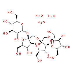 ChemSpider 2D Image | beta-D-Fructofuranosyl-(2->1)-beta-D-fructofuranosyl-(2->1)-beta-D-fructofuranosyl alpha-D-glucopyranoside trihydrate | C24H48O24