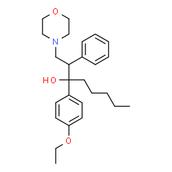 ChemSpider 2D Image | 3-(4-Ethoxyphenyl)-1-(4-morpholinyl)-2-phenyl-3-octanol | C26H37NO3