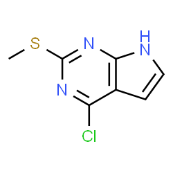 ChemSpider 2D Image | 4-Chloro-2-(methylthio)-7H-pyrrolo[2,3-d]pyrimidine | C7H6ClN3S