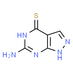 ChemSpider 2D Image | 6-Amino-1,5-dihydro-4H-pyrazolo[3,4-d]pyrimidine-4-thione | C5H5N5S