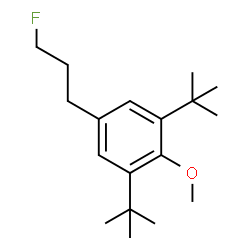 ChemSpider 2D Image | 5-(3-Fluoropropyl)-2-methoxy-1,3-bis(2-methyl-2-propanyl)benzene | C18H29FO