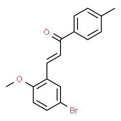 ChemSpider 2D Image | (2E)-3-(5-Bromo-2-methoxyphenyl)-1-(4-methylphenyl)-2-propen-1-one | C17H15BrO2