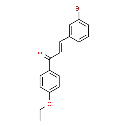 ChemSpider 2D Image | (2E)-3-(3-Bromophenyl)-1-(4-ethoxyphenyl)-2-propen-1-one | C17H15BrO2