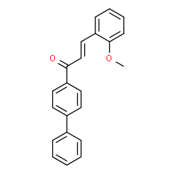 ChemSpider 2D Image | (2E)-1-(4-Biphenylyl)-3-(2-methoxyphenyl)-2-propen-1-one | C22H18O2