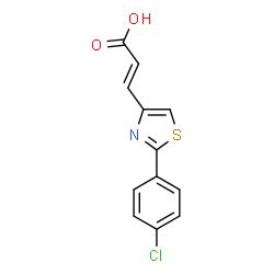 ChemSpider 2D Image | 2-(p-Chlorophenyl)-4-thiazoleacrylic acid | C12H8ClNO2S