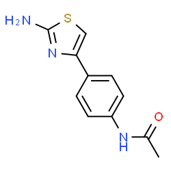 ChemSpider 2D Image | 4-(4-Acetamidophenyl)-2-thiazolamine | C11H11N3OS