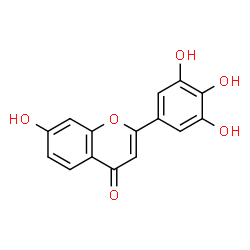 ChemSpider 2D Image | 7-Hydroxy-2-(3,4,5-trihydroxyphenyl)-4H-chromen-4-one | C15H10O6