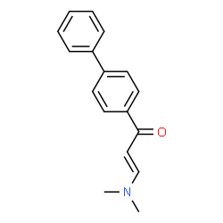 ChemSpider 2D Image | (2E)-1-(4-Biphenylyl)-3-(dimethylamino)-2-propen-1-one | C17H17NO