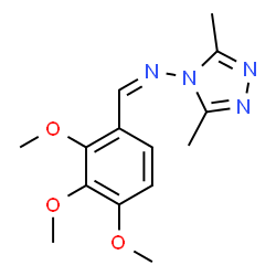 ChemSpider 2D Image | (3,5-Dimethyl-[1,2,4]triazol-4-yl)-(2,3,4-trimethoxy-benzylidene)-amine | C14H18N4O3