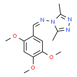 ChemSpider 2D Image | (Z)-N-(3,5-Dimethyl-4H-1,2,4-triazol-4-yl)-1-(2,4,5-trimethoxyphenyl)methanimine | C14H18N4O3