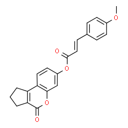 ChemSpider 2D Image | 4-Oxo-1,2,3,4-tetrahydrocyclopenta[c]chromen-7-yl (2E)-3-(4-methoxyphenyl)acrylate | C22H18O5