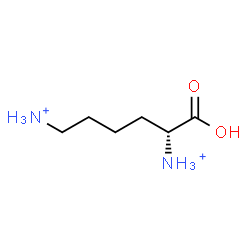 ChemSpider 2D Image | (1R)-1-Carboxy-1,5-pentanediaminium | C6H16N2O2