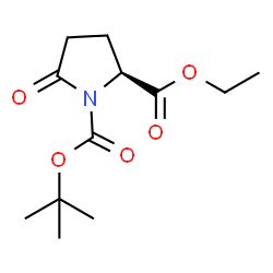 ChemSpider 2D Image | 1-tert-Butyl 2-ethyl (S)-5-oxopyrrolidine-1,2-dicarboxylate | C12H19NO5