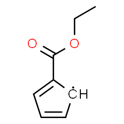 ChemSpider 2D Image | 2-(Ethoxycarbonyl)-2,4-cyclopentadien-1-yl | C8H9O2