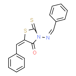 ChemSpider 2D Image | (5E)-5-Benzylidene-3-[(Z)-benzylideneamino]-2-thioxo-1,3-thiazolidin-4-one | C17H12N2OS2
