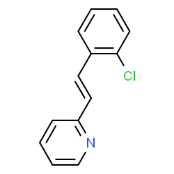 ChemSpider 2D Image | 2-[(E)-2-(2-Chlorophenyl)vinyl]pyridine | C13H10ClN