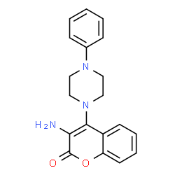 ChemSpider 2D Image | 3-Amino-4-(4-phenyl-piperazin-1-yl)-chromen-2-one | C19H19N3O2