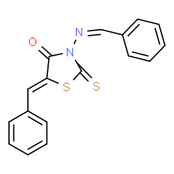 ChemSpider 2D Image | (5Z)-5-Benzylidene-3-[(Z)-benzylideneamino]-2-thioxo-1,3-thiazolidin-4-one | C17H12N2OS2